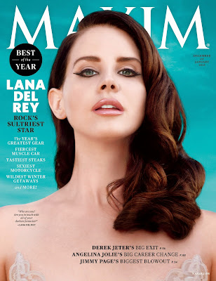 Lana Del Rey poses semi naked for Maxim magazine December Januari 2014 2015