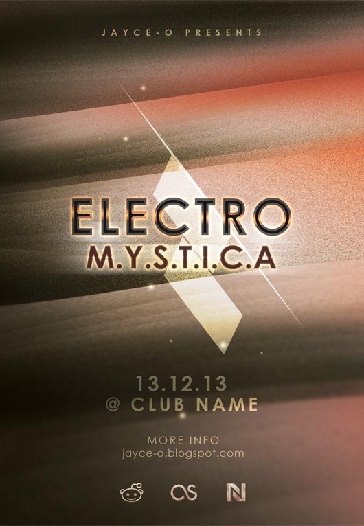 Free Flyer PSD Template: Electro Mystica