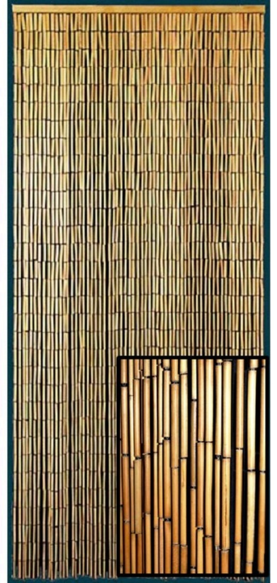 Bamboobeeme Beaded Door Curtain Plain Natural 5229