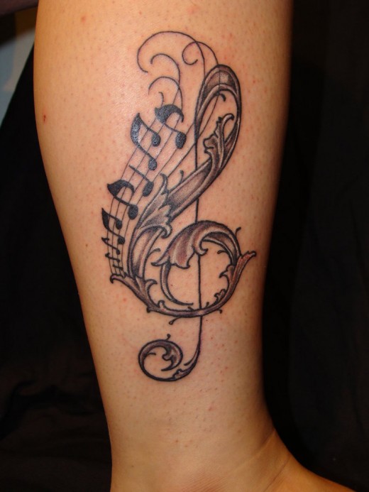 Here are some ideas on music note tattoo designs and other music tattoos