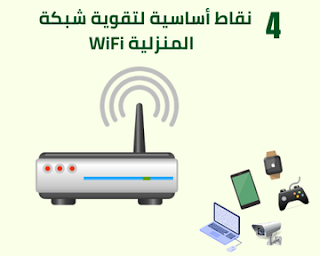 4 نقاط أساسية لتقوية الشبكة المنزلية wifi