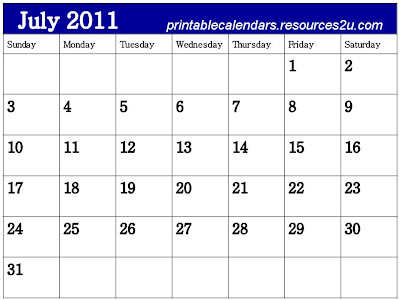 Calendar 2011 July printable printable calendars july. Calendar 2011 July printable