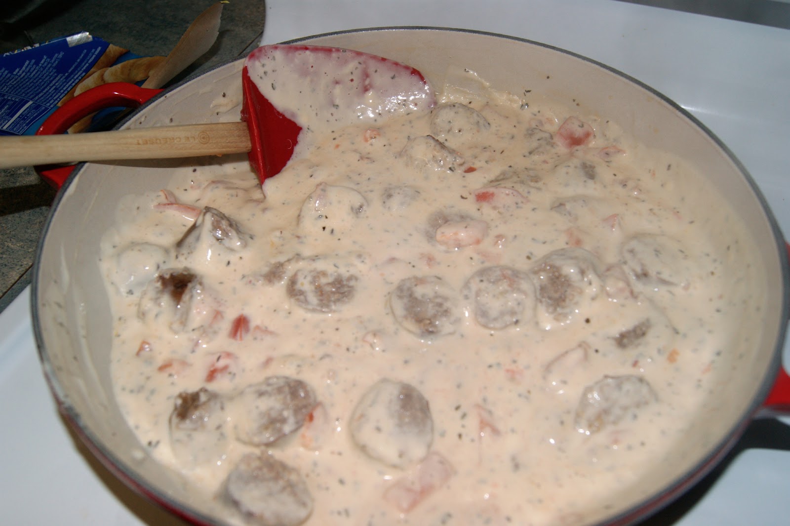 Tuscan Ravioli in TomatoBasil Cream Sauce Anchors Aweigh