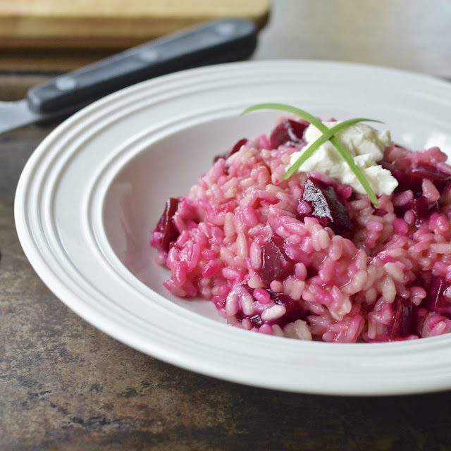 Beet Risotto with Goat Cheese Virtually Homemade Beet Risotto with