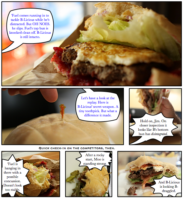 Alt text: a bunch of photos of half-eaten burgers. You're not missing much.