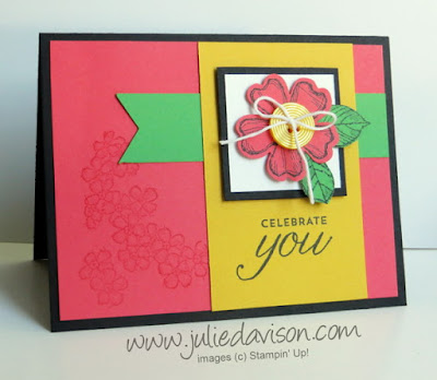 Stampin' Up! Birthday Blossoms card by Julie Davison www.juliedavison.com #stampinup