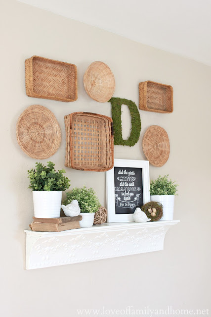 Gallery Wall of Baskets