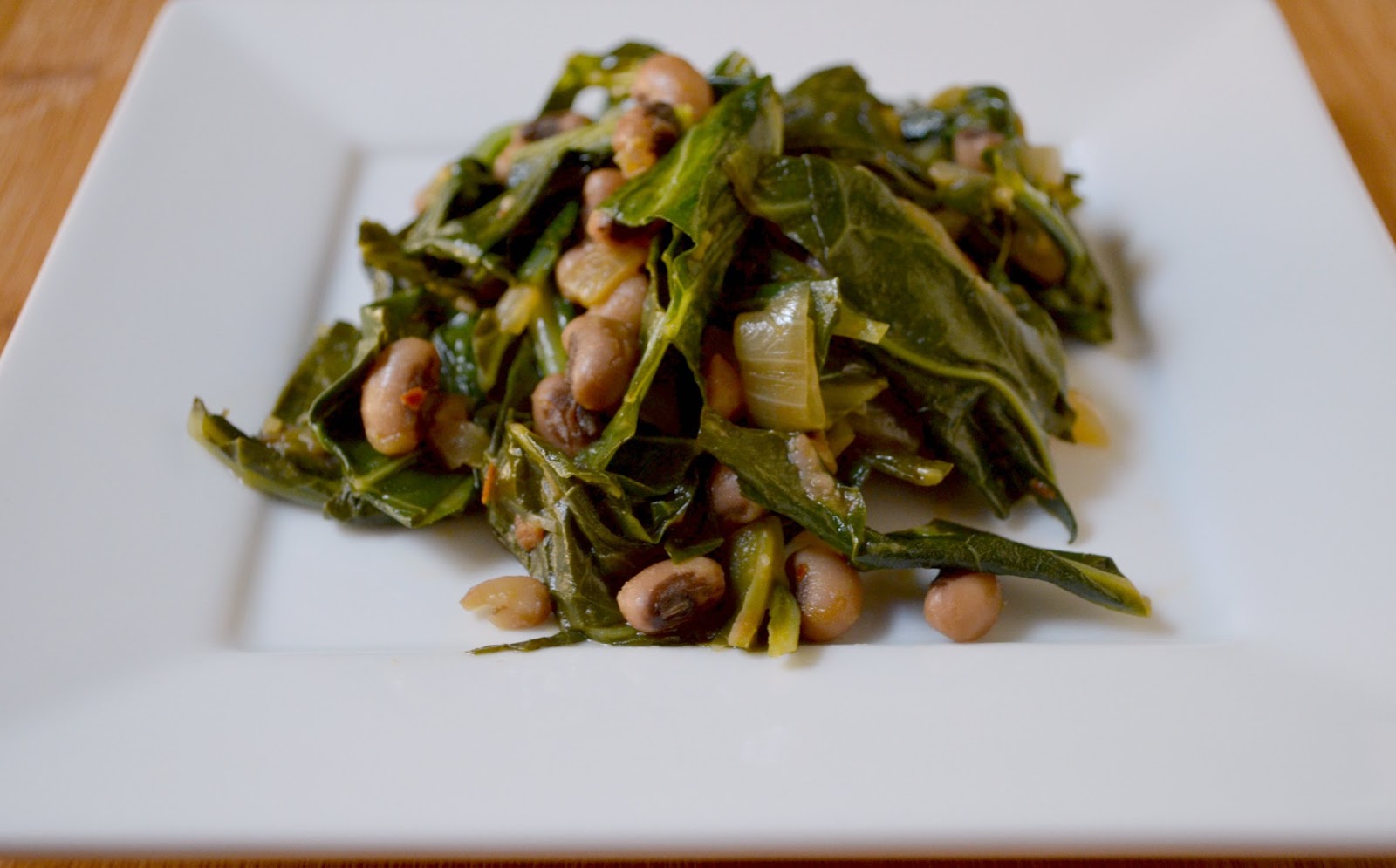 The Inventive Vegetarian Collard Greens with Black Eyed Peas