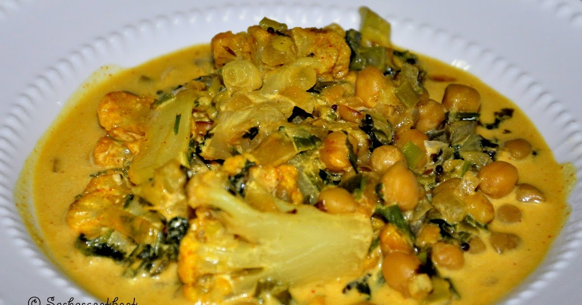 Sasha's Cookbook Gobi Chole / Curried Cauliflower and Garbanzo