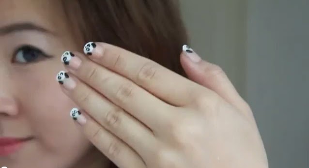 الرسم على الاظافر بالمناكير 1 رسم باندا Panda مدونة ويلكم ماما للعناية بالاطفال العاب اطفال موقع الأم والطفل تربية الطفل