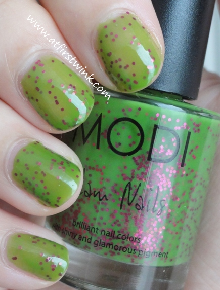 Modi nail polish 77 - Pinky Green