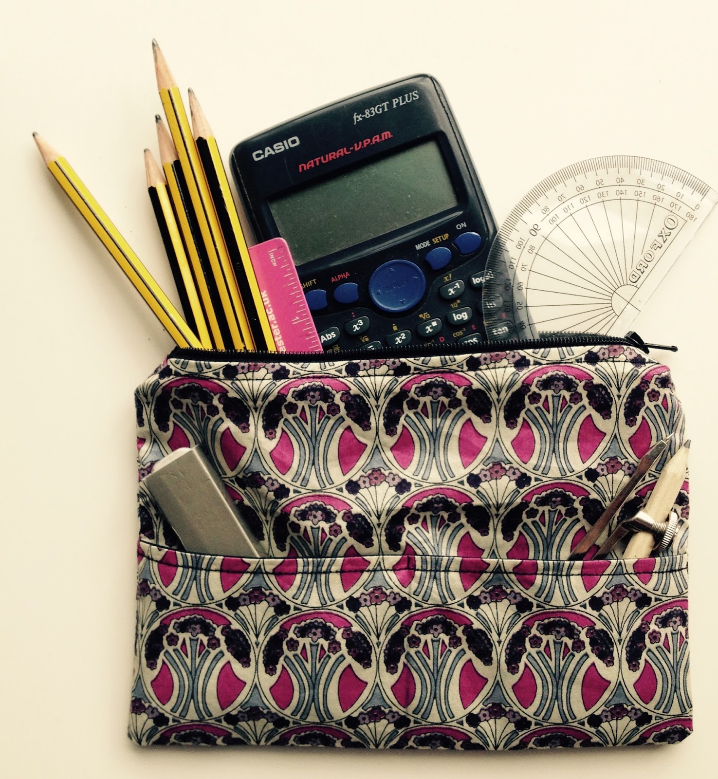 Tutorial Simple Lined Zipper Pouch with Pocket The Sky Is Starless