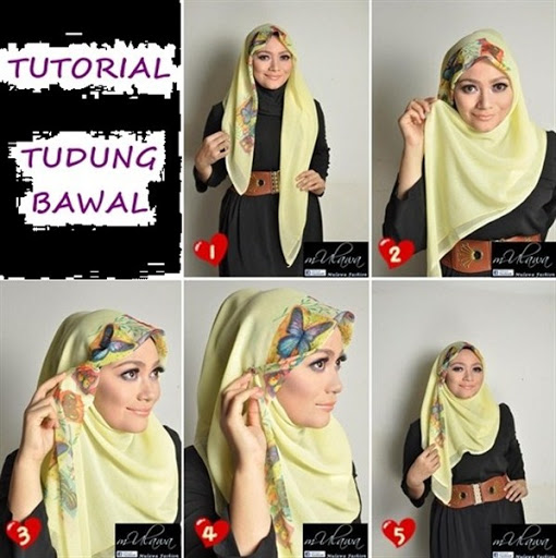 cara terbaru memakai jilbab