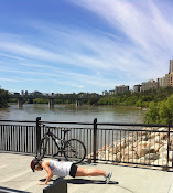 Burpies on the bike trail!