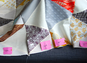 Modern sixty degree triangle quilt
