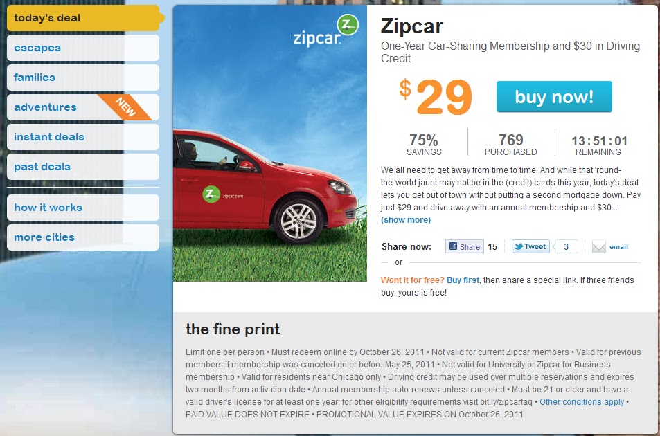 More 4 Mom Amazing ZipCar Deal on Living Social