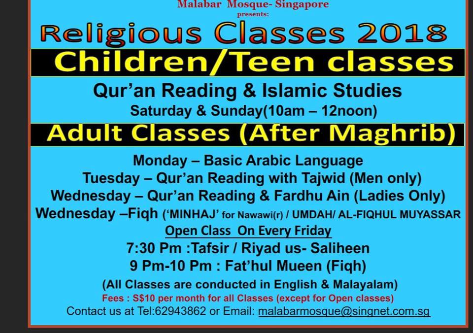 Religious classes