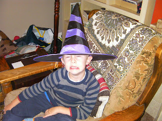 boy in a witches hat