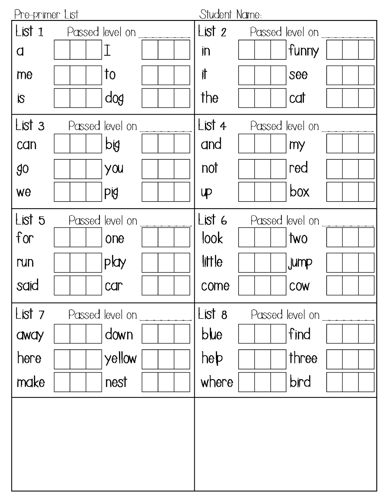 Worksheets for sight word the image