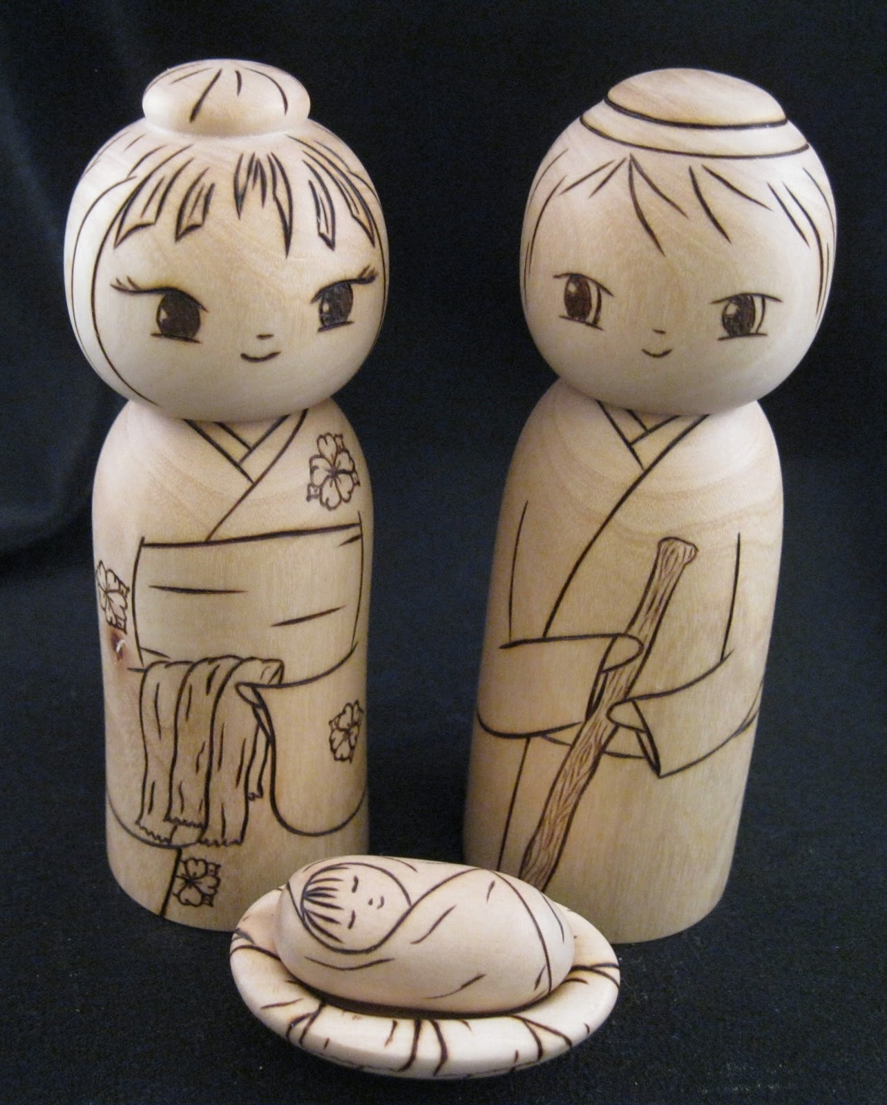 Woodluv Kokeshi Kokeshi Nativity