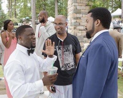 Tim Story, Ice Cube and Kevin Hart on the set of Ride Along 2