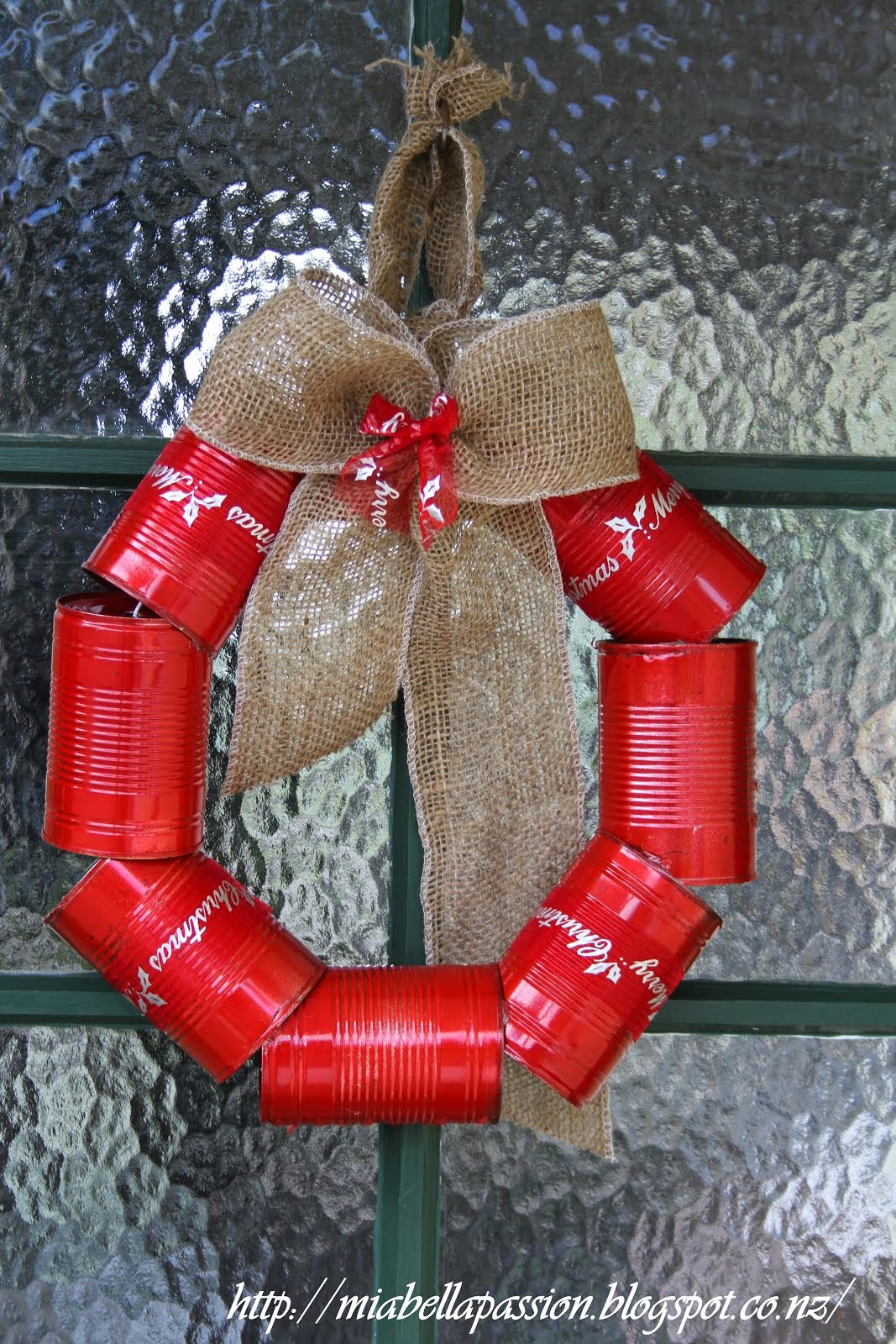 Mia Bella Passions DIY Tin Can Christmas Wreath...