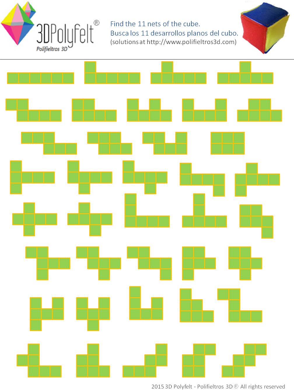 3DPolyfelt Polifieltros 3D NETS OF THE CUBE