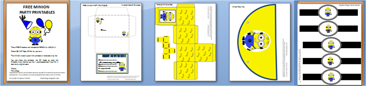 the art bug: Free Minion Themed Party Printables
