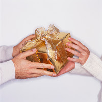 Hands holding a gift