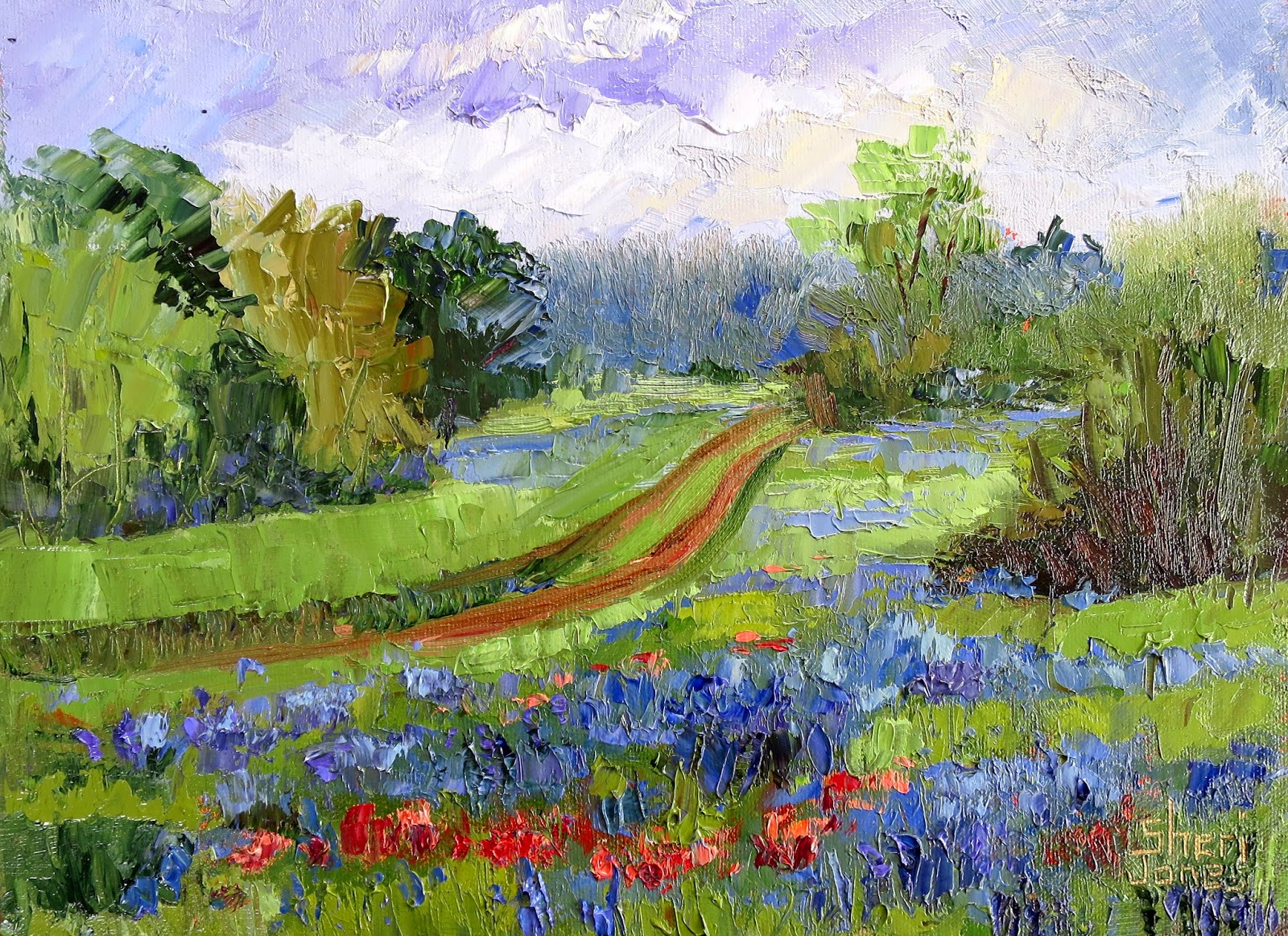Artists Of Texas Contemporary Paintings and Art Blue Meadow, New