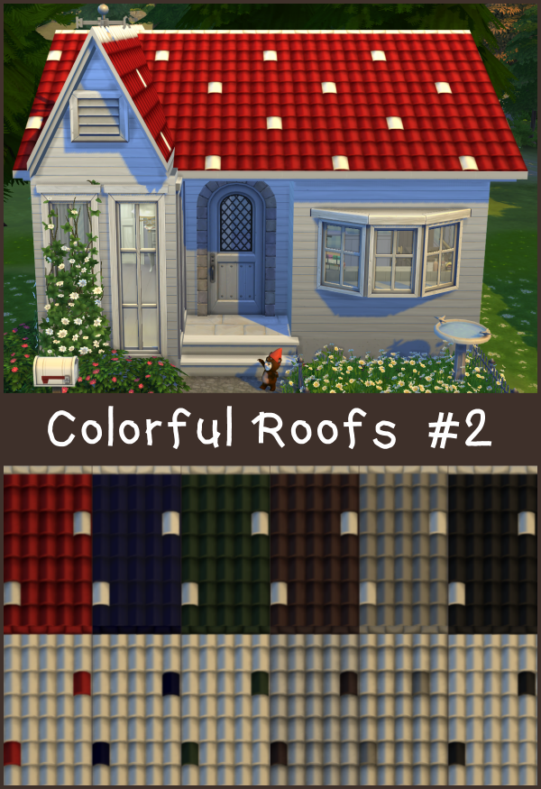 Sims 4 CC's The Best Colorful Roof Recolors by NanakusaSims