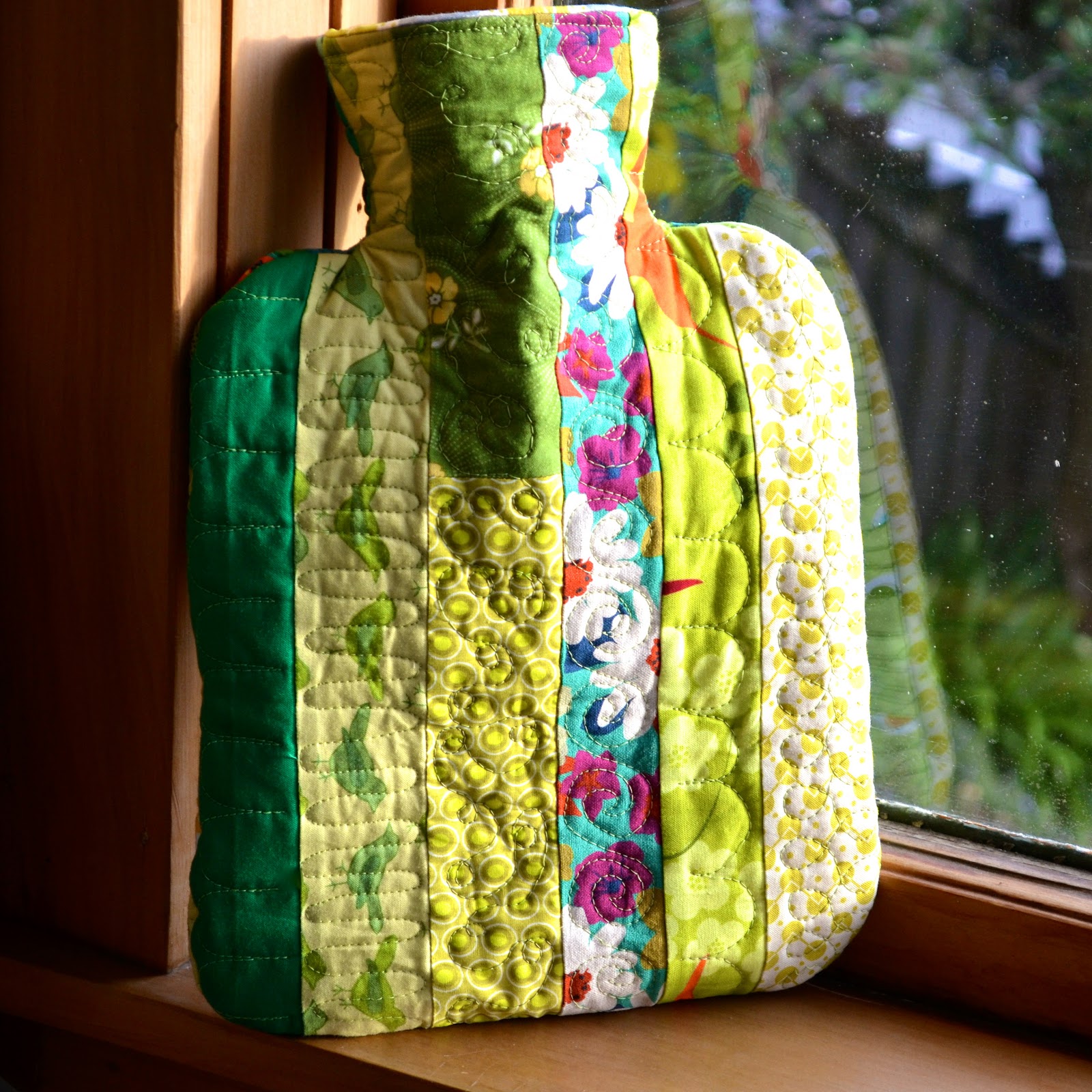 On the Windy Side How to make a quilted hot water bottle cover a
