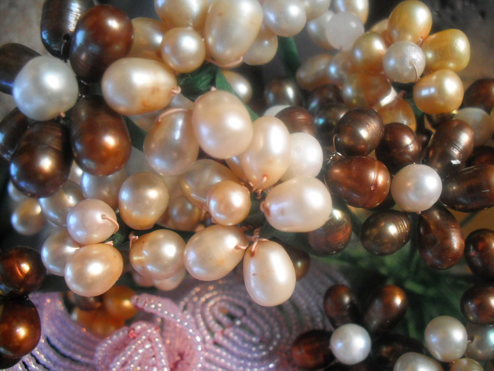 Very Tres Chic Handmade Wedding Bouquets in French Beaded Flowers/Very