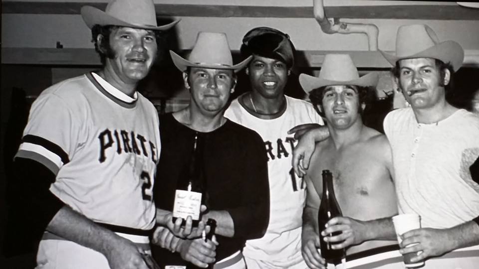 Bob Johnson, Bob Miller, Dock Ellis, Bob Moose and Luke Walker of your 1971 World Series Champions