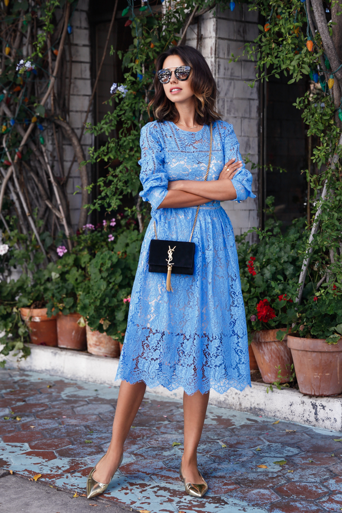 PREEN by THORNTON BREGAZZI blue lace Hayden dress PREEN by THORNTON BREGAZZI blue lace Hayden dress