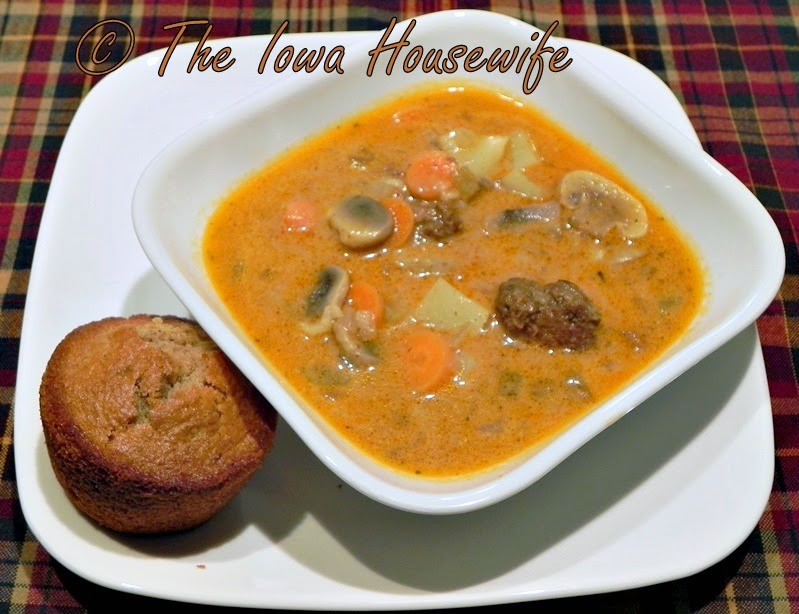 The Iowa Housewife Creamy Beef Barley Soup