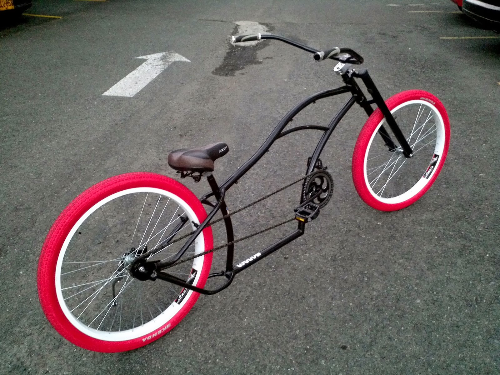 26" or 24" MODDED stretch chopper bicycle frame lowrider (frame only