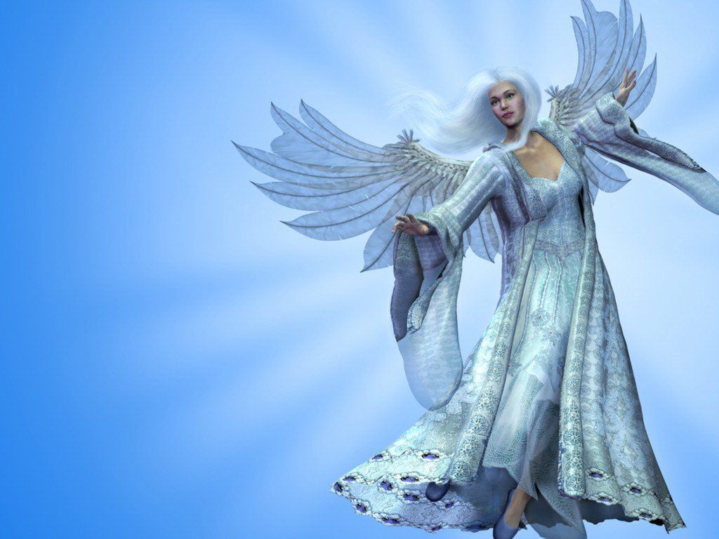 3D White Beautiful Angel Background Wallpapers | Angel Background