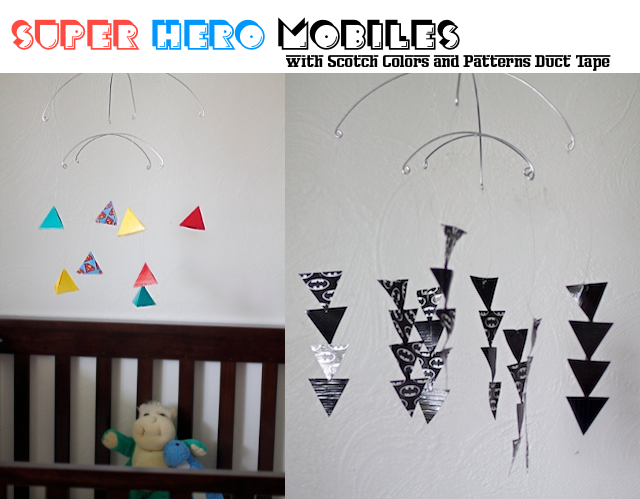 Super Hero Mobiles With Scotch Colors and Patterns Duct Tape!