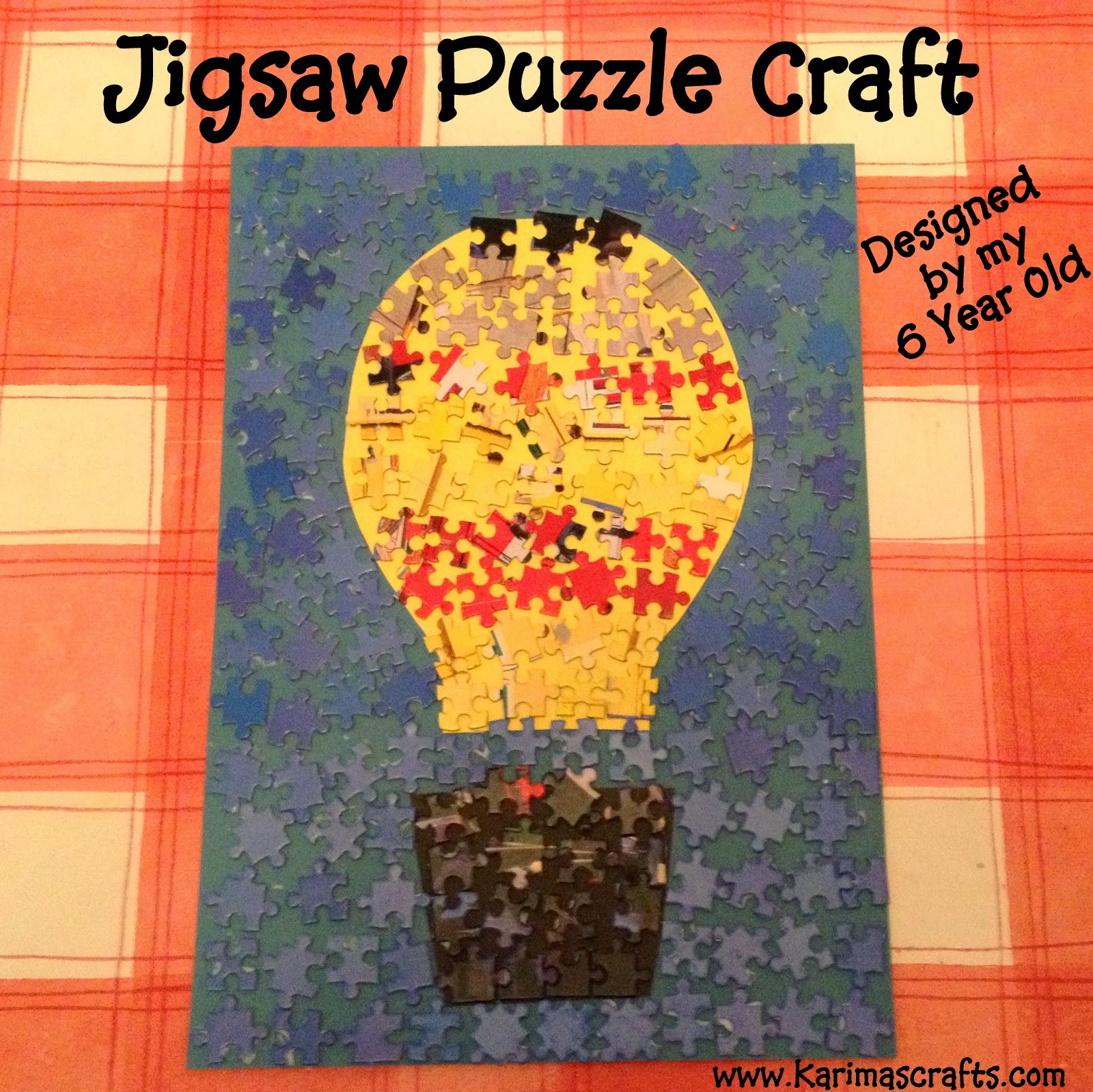 Karima's Crafts Jigsaw Puzzle Craft Idea