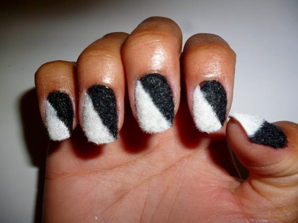 most beautiful black and white nail art designs