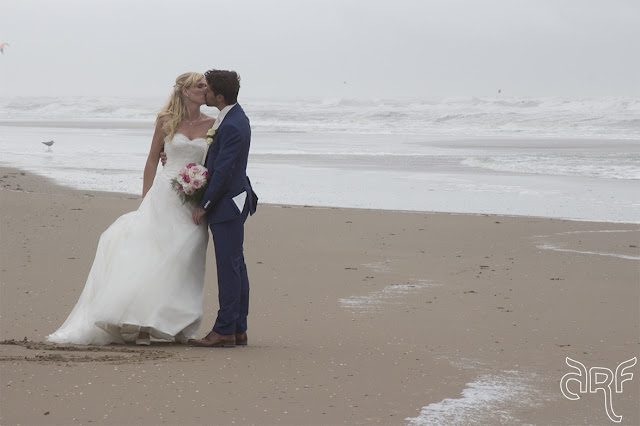 bridal couple on the beach