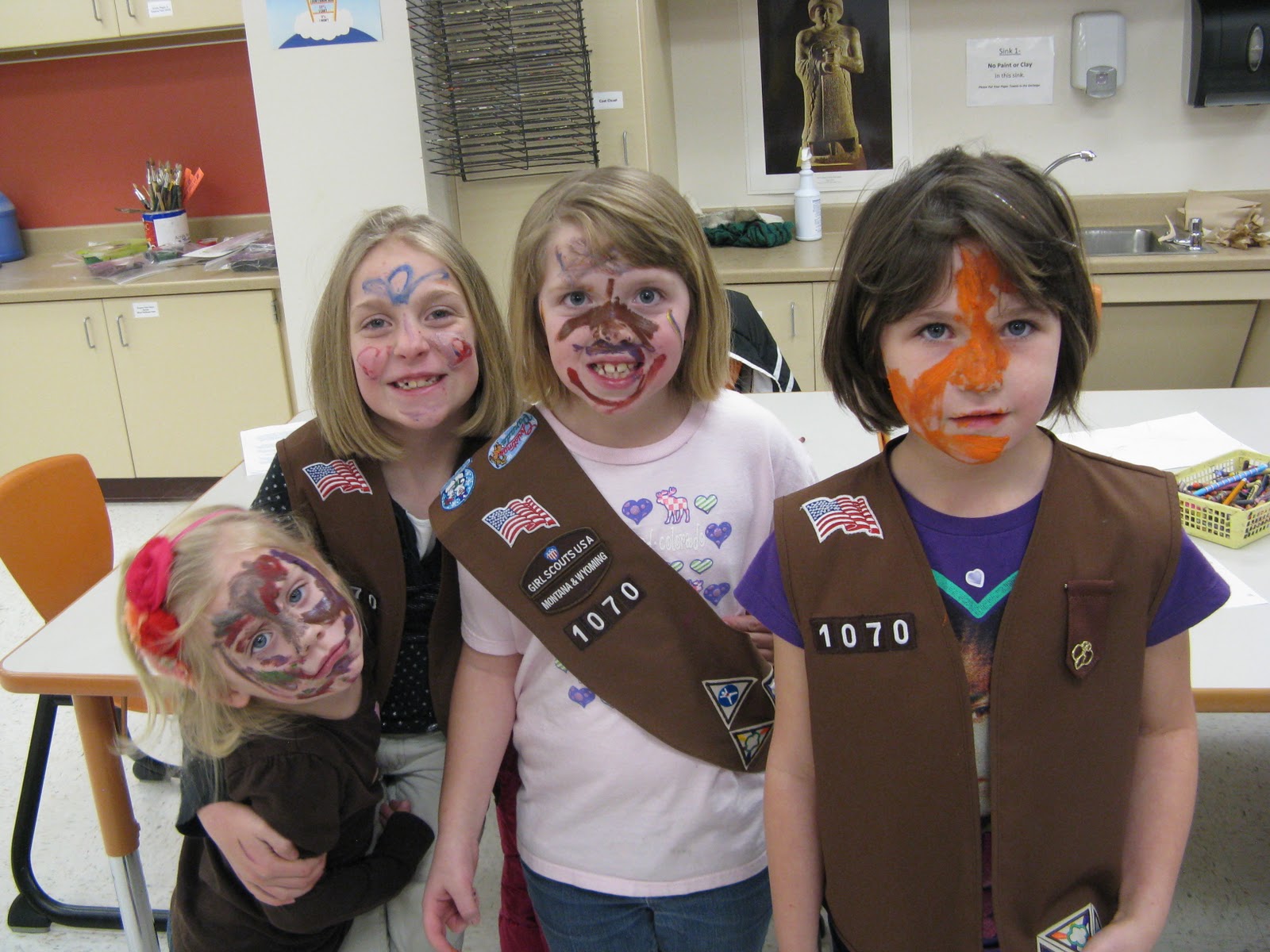 Girl Scouts of Cheyenne Troop 1070 Face Painting