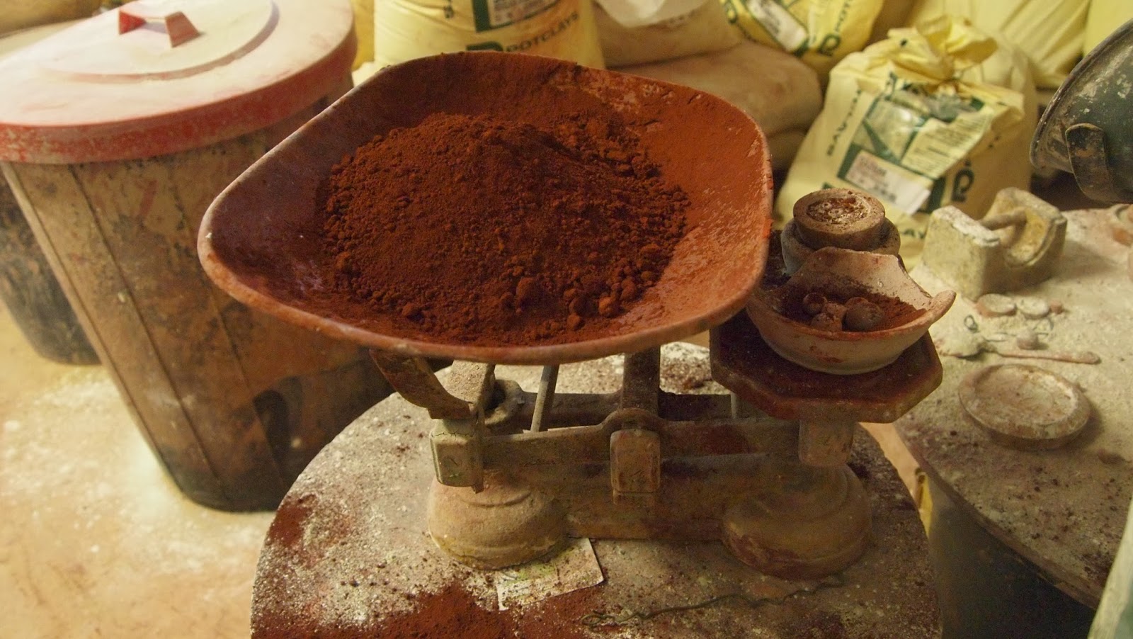 pots and pieces MIxing Clay