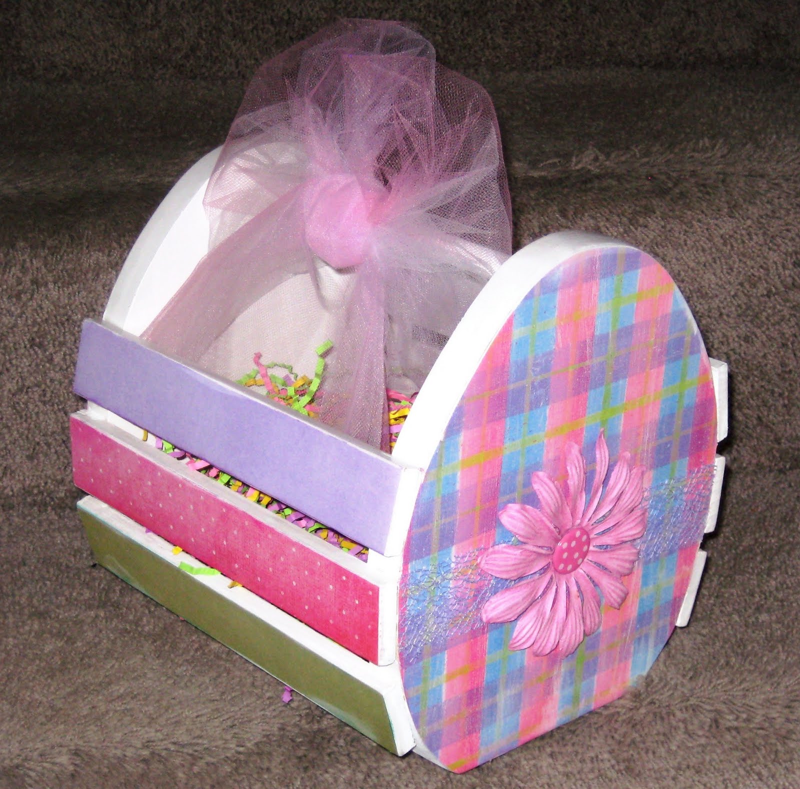 Green Eyed Girl Crafts... Wood Easter Basket...