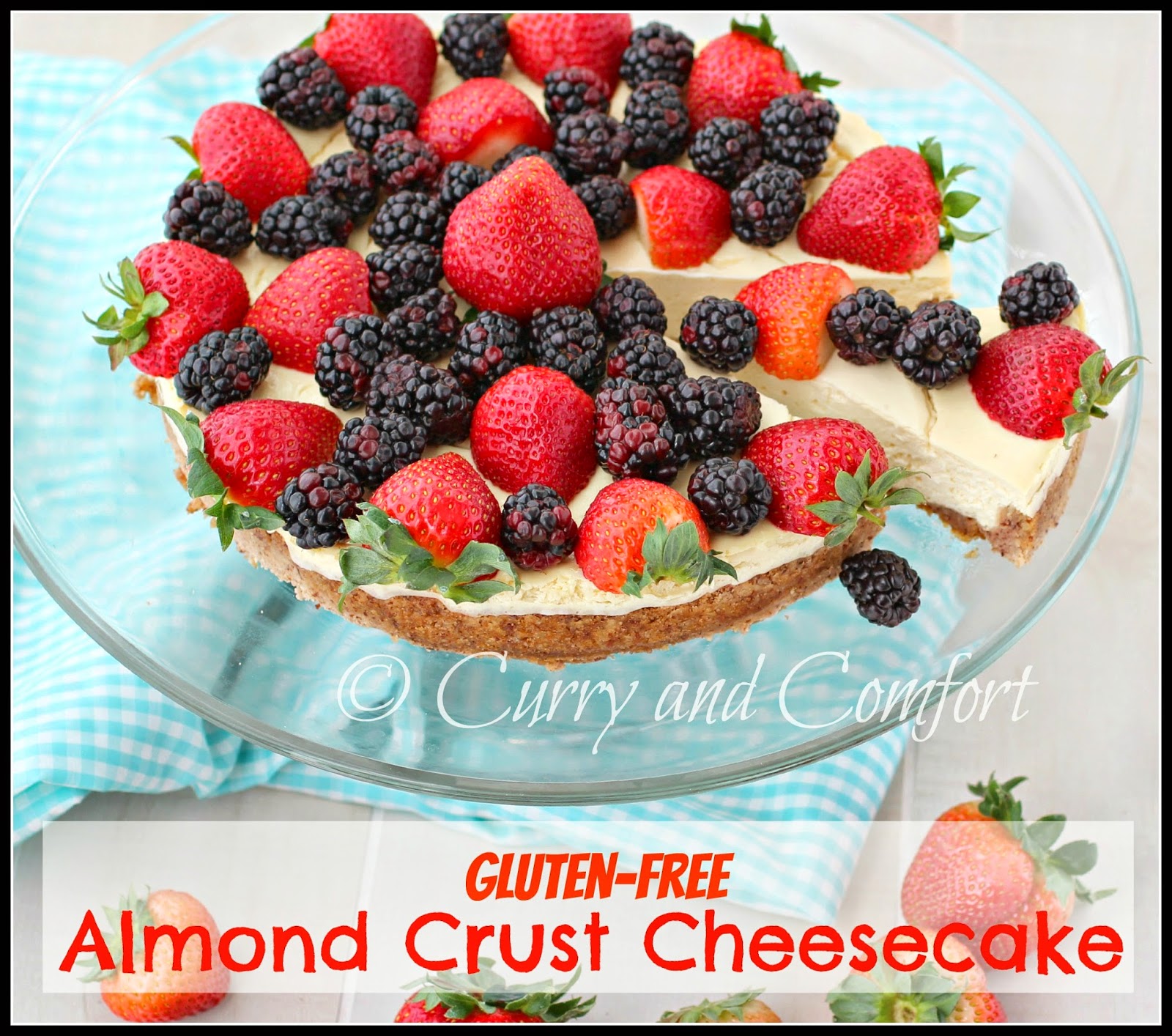 Kitchen Simmer GlutenFree Almond Crust Cheesecake from GlutenFree