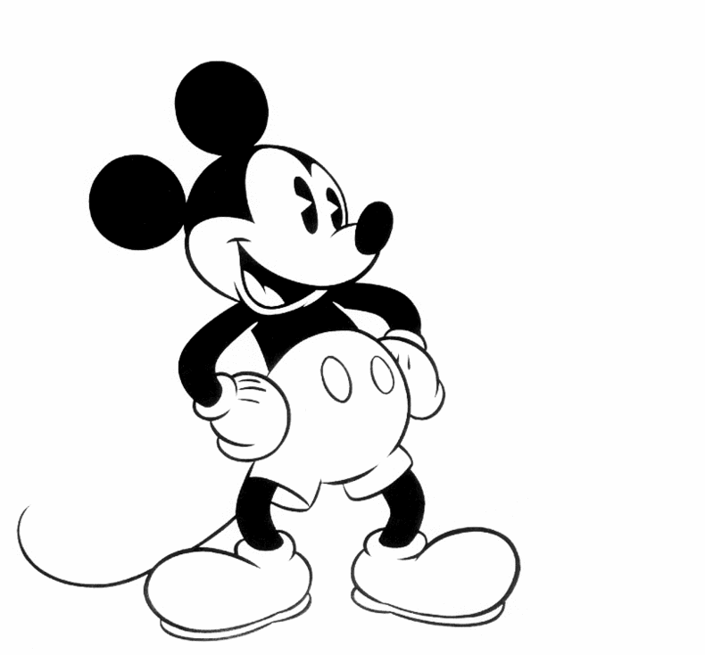 mickey mouse For Kid Coloring Page Free wallpaper
