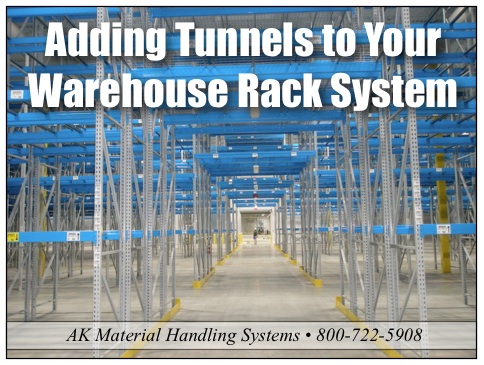 warehouse tunnel rack system tunnels adding aisle cross