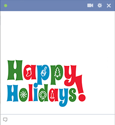 Happy Holidays Facebook Emoticon