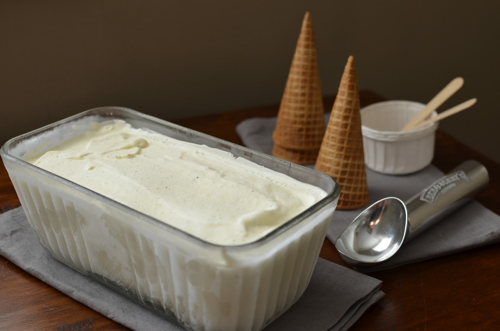 Playing with Flour Philadelphiastyle (no egg) vanilla ice cream